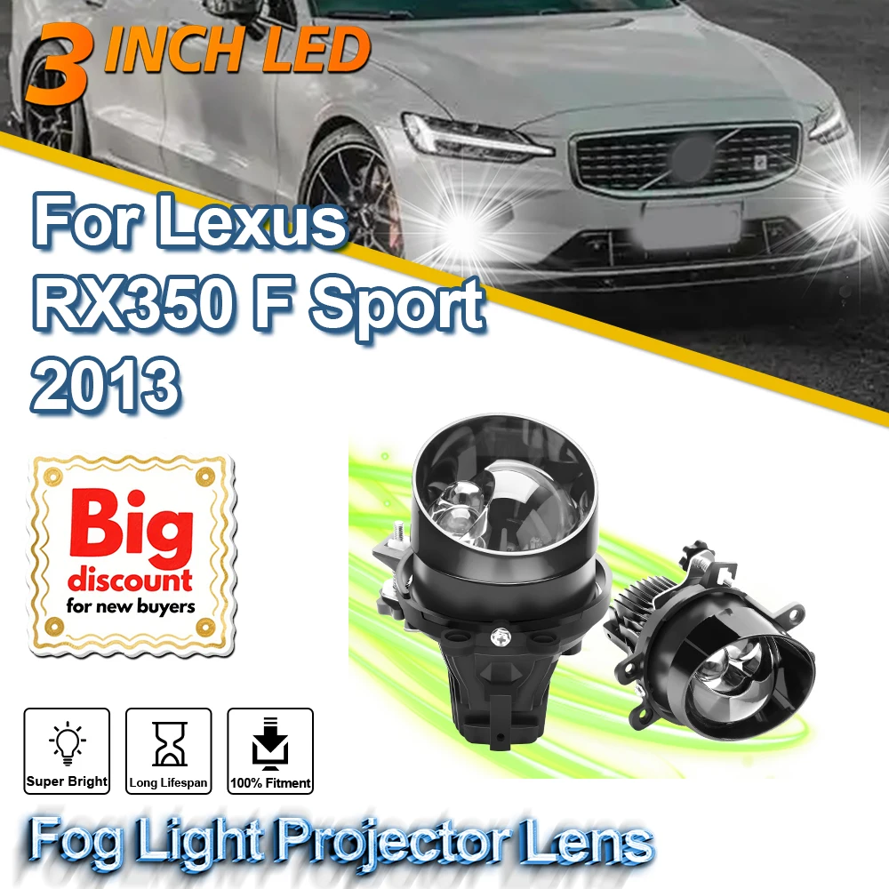 

ROADSUN 3.0 Inch 100% Fit Auto Fog Light Projector Lens Assembly LED Fog Lamp Bulb Car Accessories For Lexus RX350 F Sport 2013