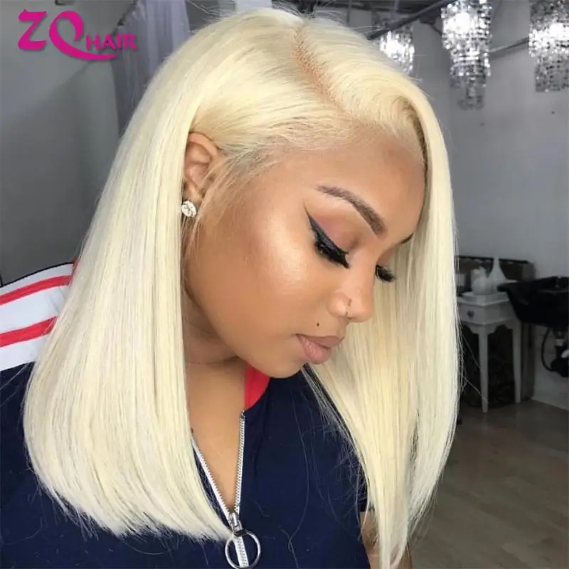 Short Cut 613 Blonde Bob Wigs Bone Straight Hd Lace Frontal Bob Wig 100% Human Hair 13x4 HD Lace Front Wig 100% Human Hair Wigs