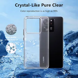 Original Clear Silicone Soft Case For Xiaomi 13T Pro Cover Ultra Thin Transparent TPU Back Case For Xiaomi Mi 13 Pro Funda Coque