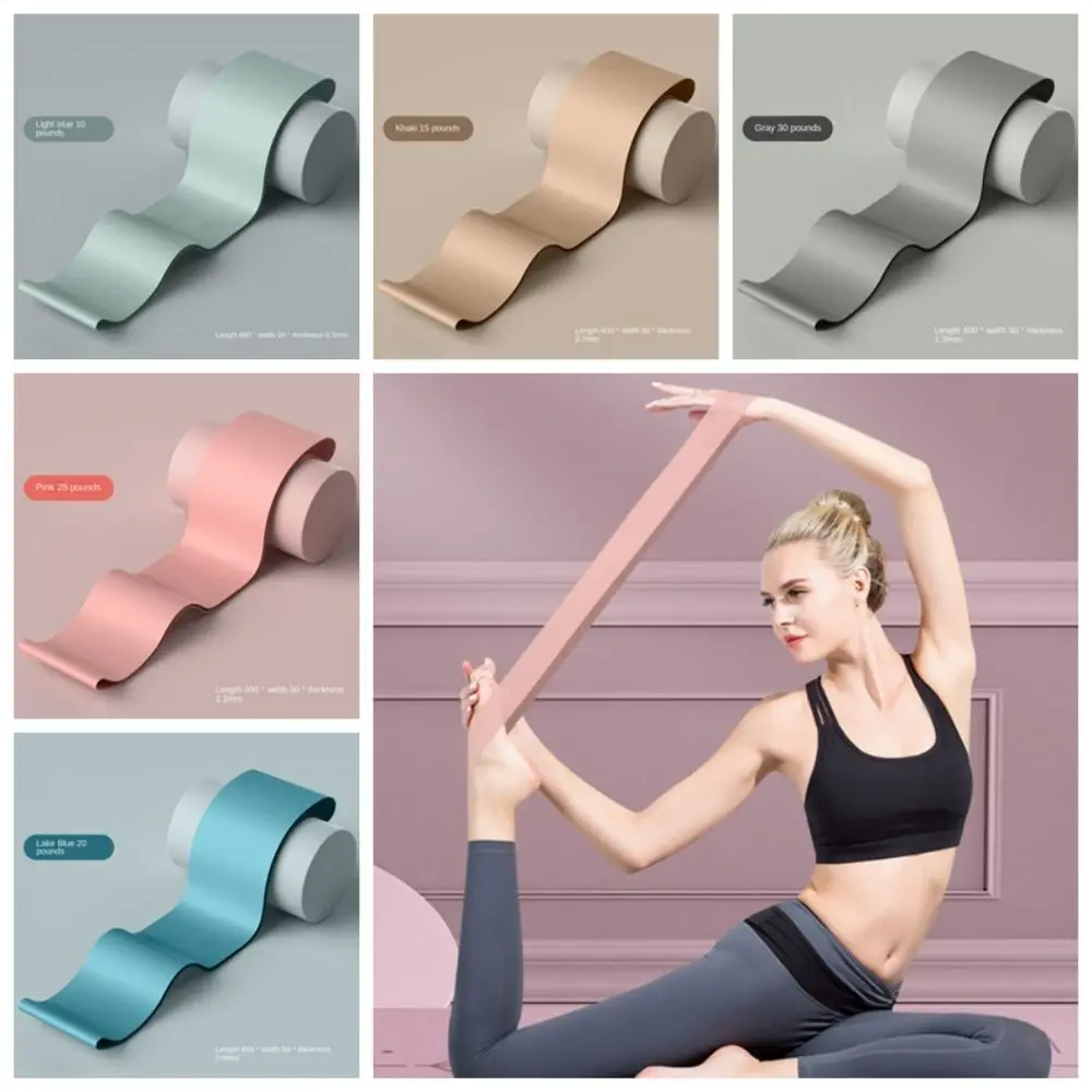 

Yoga Training Yoga Elastic Band Rubber Assist Band Yoga Resistance Band Muscle Stretching Solid Color Pull Up Band Adult