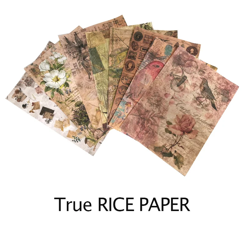 Christmas Design Rice Paper Retro Vintage Snowman Decoupage Pattern Papers for Scrapbooking DIY Junk Journal Decoration Craft