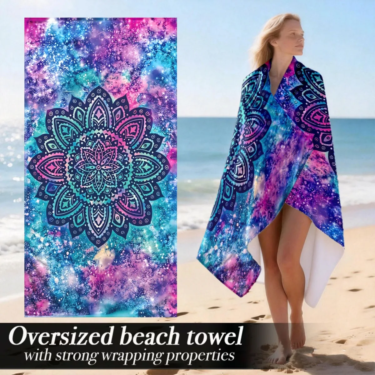 Beach Towel | Bath Towel Lightweight Soft Extra Large Luxury Oversized with Strong Wrapping Properties | Perfect for Sports, Tra