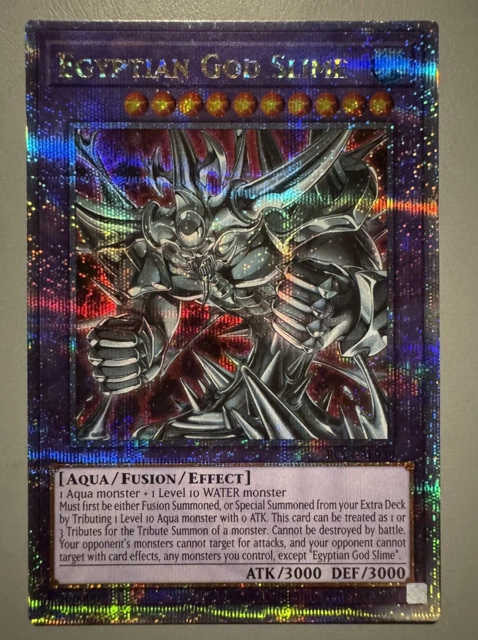 Yugioh KONAMI Duel Monsters RC04-AE030 Egyptian God Slime 25th Quarter Century Secret Rare Asian English Collection Mint Card