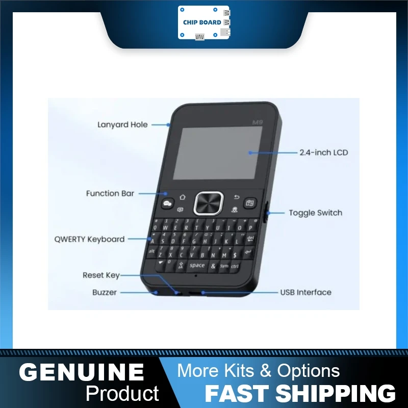 Elecrow ThinkNode M9 ESP32-S3 Mesh Terminal QWERTY Keyboard Color LCD Wireless Networking Communication Device