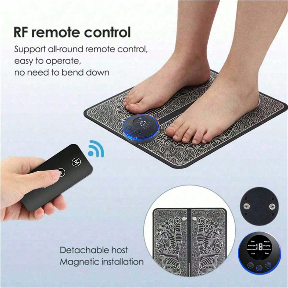 Electric Foot Massager Pad Muscle Massage Relaxation Trainer For Massage Fitness Outdoor Sport Home Family Relax Fitness Gifts