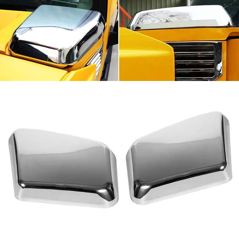 

(2 Pcs/Set ) Hummer Side Air Intake Hood Vent Cover Chrome Bezel Exterior Accessories Compatible with Hummer H2 2003-2009