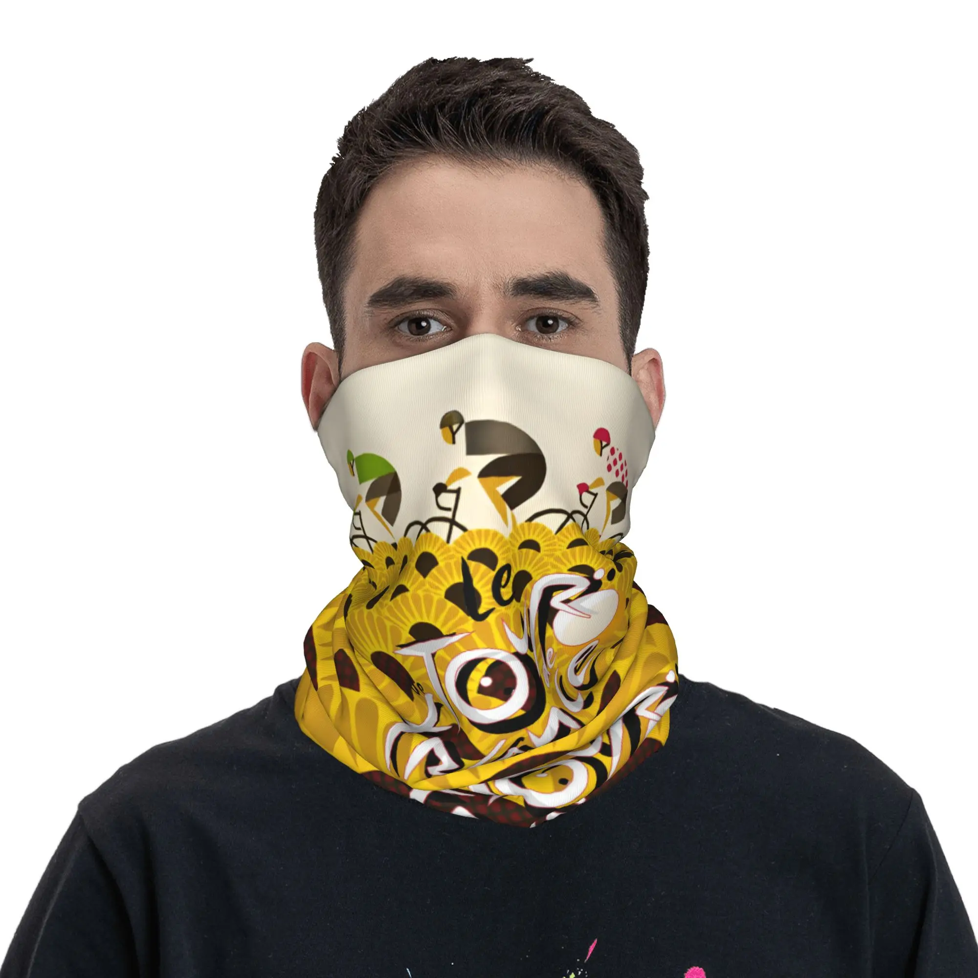Custom France TDF Tour  Winter Headband Neck Warmer Women Men Hiking Cycling Tube Scarf  Face Bandana Gaiter