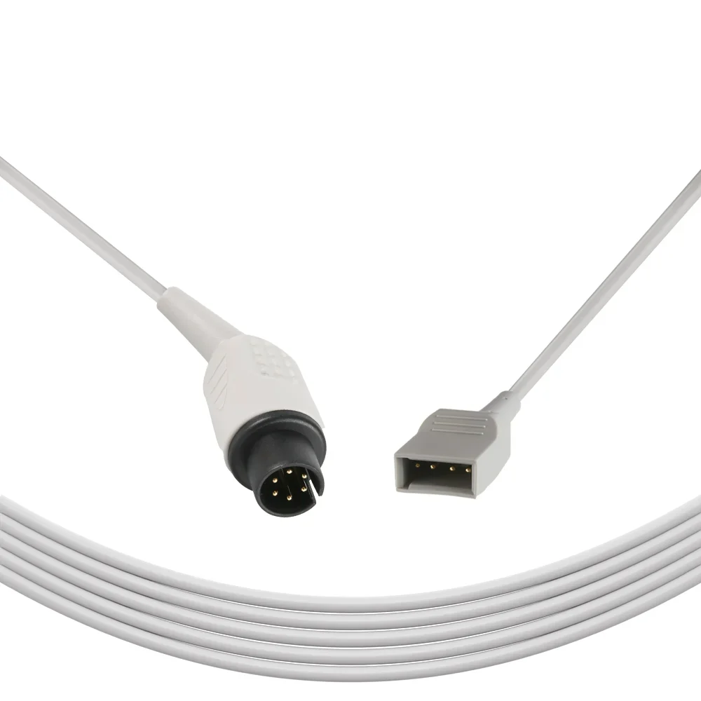 AAMI compatible IBP transducer Cable 6 Pin connector to Utah Connector cable