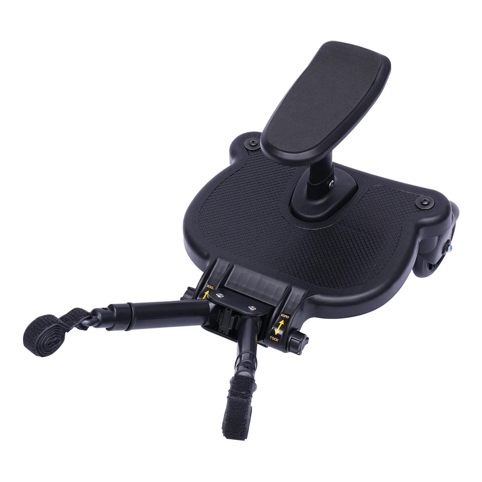 Plataforma para Cochecito, Plataforma de Pie Desmontable con Asiento y Longitud Ajustable, Soporta hasta 25 kg, Accesorio para Asiento de Cochecito