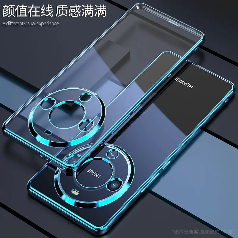 حافظة لهاتف Honor X9D/X70 حافظة عصرية مطلية بالكهرباء شفافة صديقة للبشرة غطاء من البولي يوريثان الحراري لهاتف Honor x7d ممتص للصدمات فودان