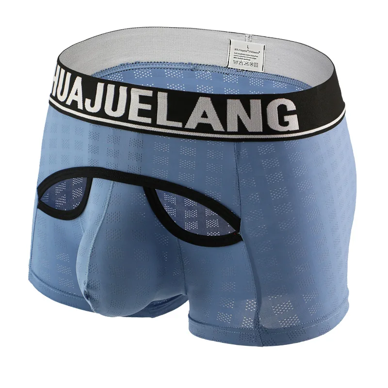 Nylon Fashion Breathable Sexy Low Waist Comfortable Briefs styleg special glasses hollow design hot   boxer homme