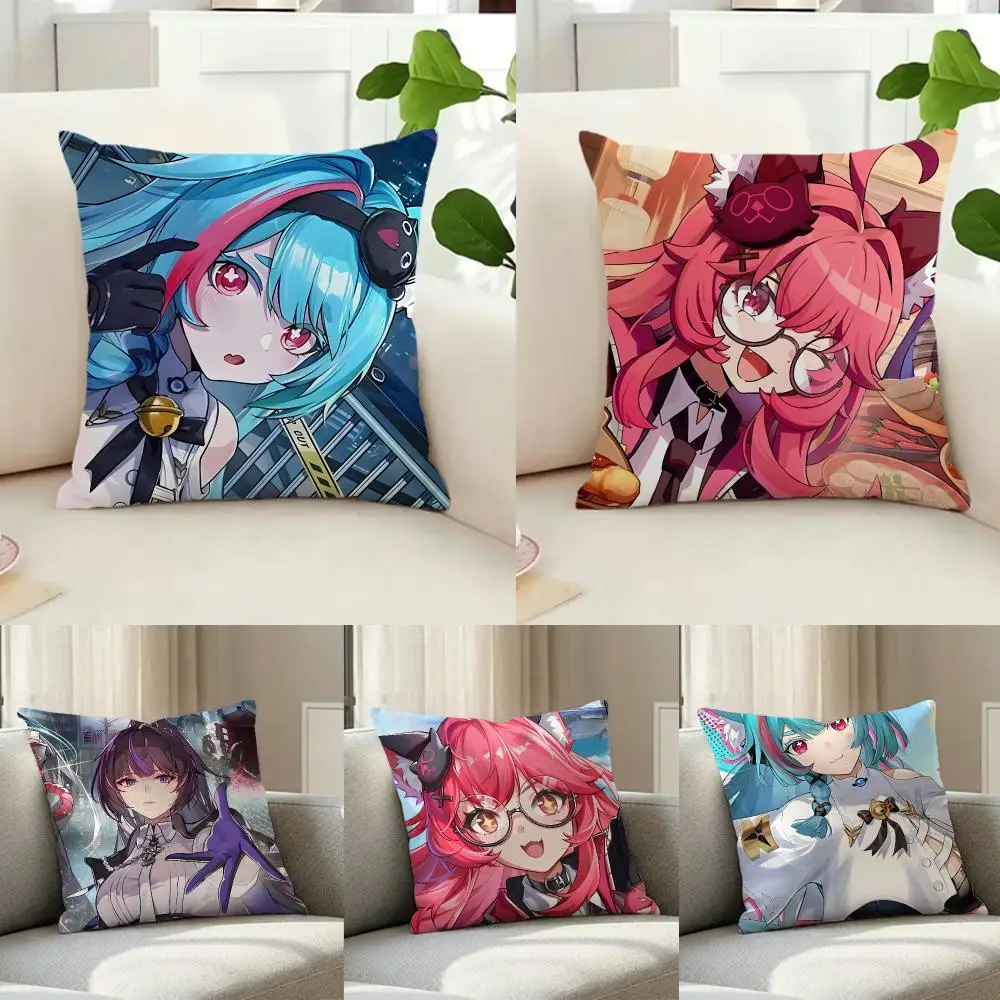 Surreal Videogame N-Neverness to Everness Cushion Cover Washable Faux Linen Cover Modern Lightweight for Living Room Sofa