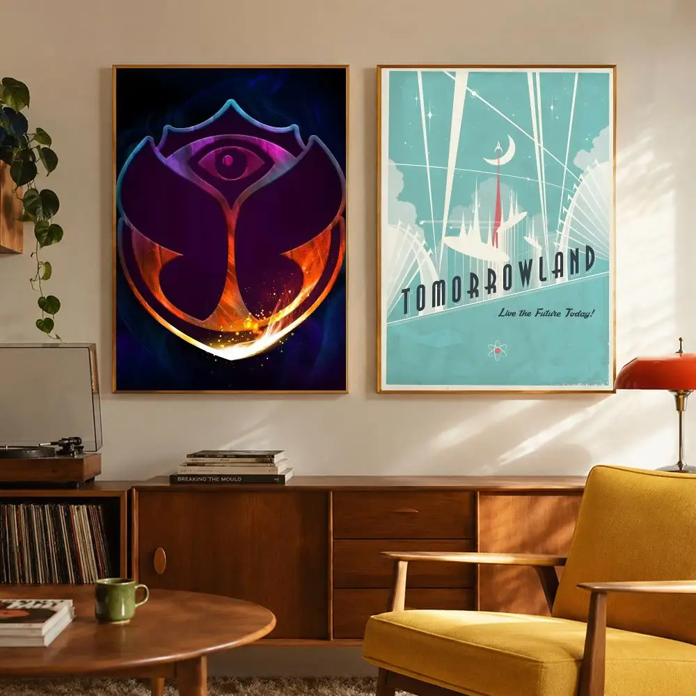 Electric Festival T-Tomorrowland Poster Print Waterproof PP Fade-Resistant Wall Art Room Decor Gift