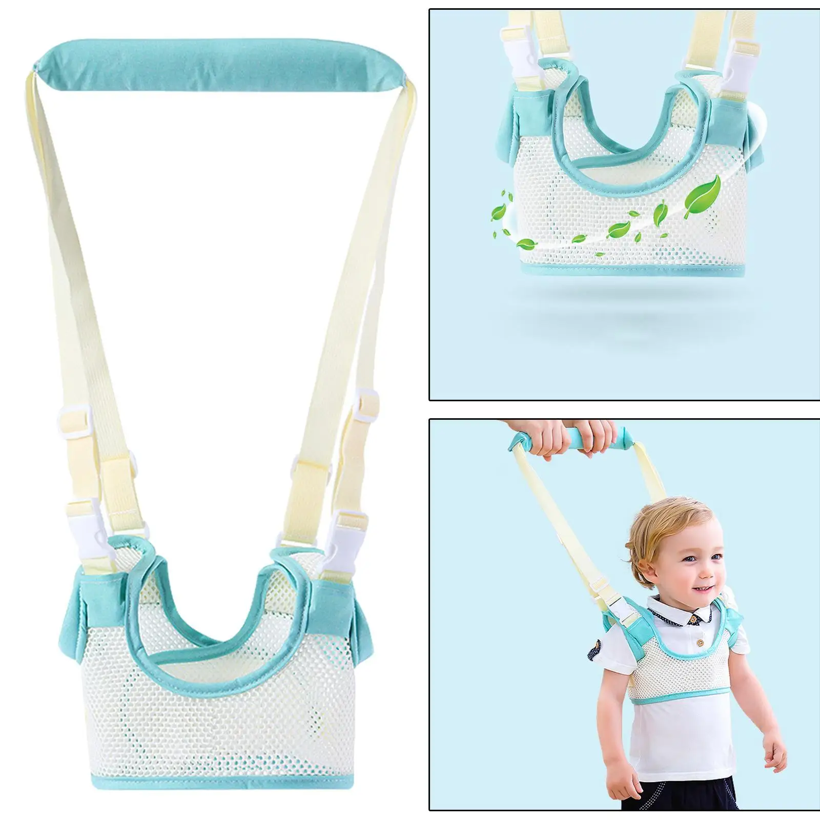 Breathable Baby Walking Harness Handheld Kids Toddler Helper Assistant Adjustable Infant Walker Help Baby Walk Stand up Harness