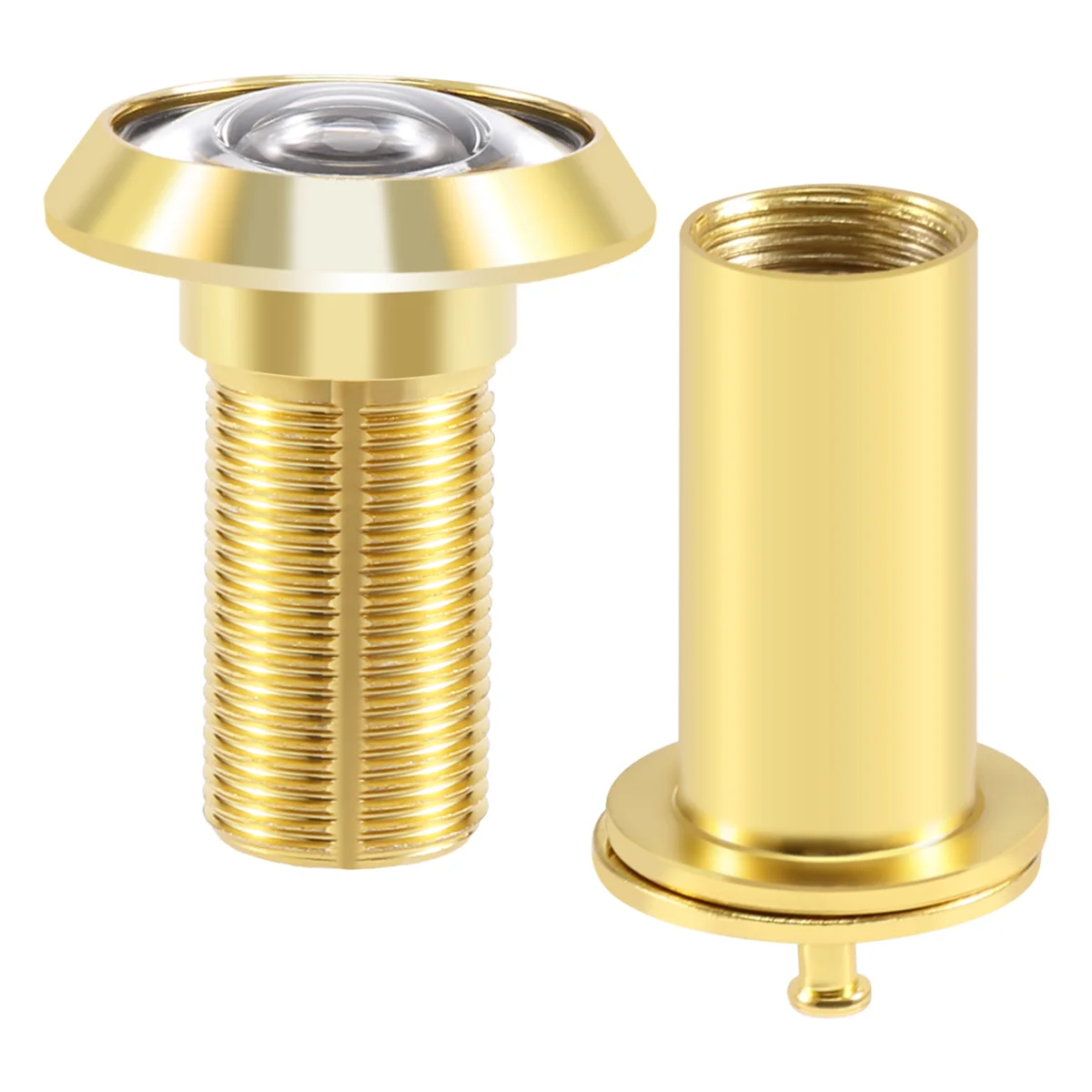 200 Grad einziehbarer 36–58 mm Sicherheitstürspion, Guckloch, Spionage + Abdeckung, Gold HEISS