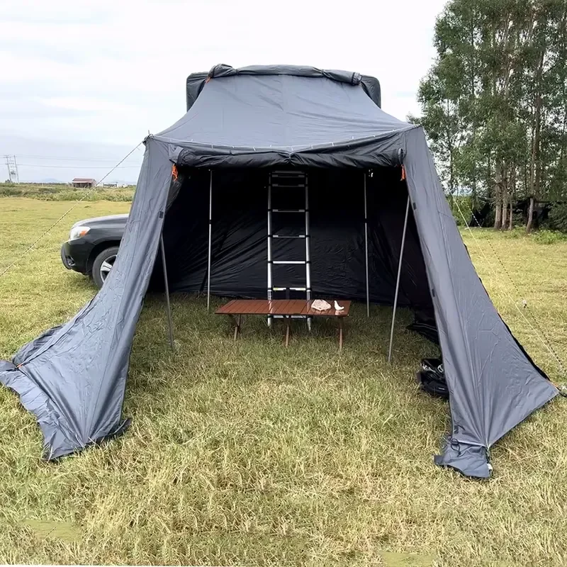 Hard Shell Rooftop Tent Waterproof Foldable Sunshade Design Manual Construction Car Roof Tent for Overland Travel
