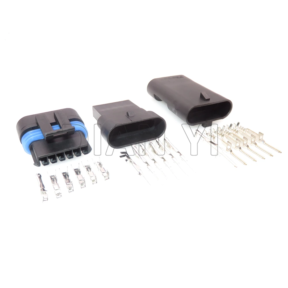 1 Set 6 Way Auto Electronic Accelerator Pedal Sensor Unsealed Sockets AC Assembly 12066317 12162261 Car Electrical Connector