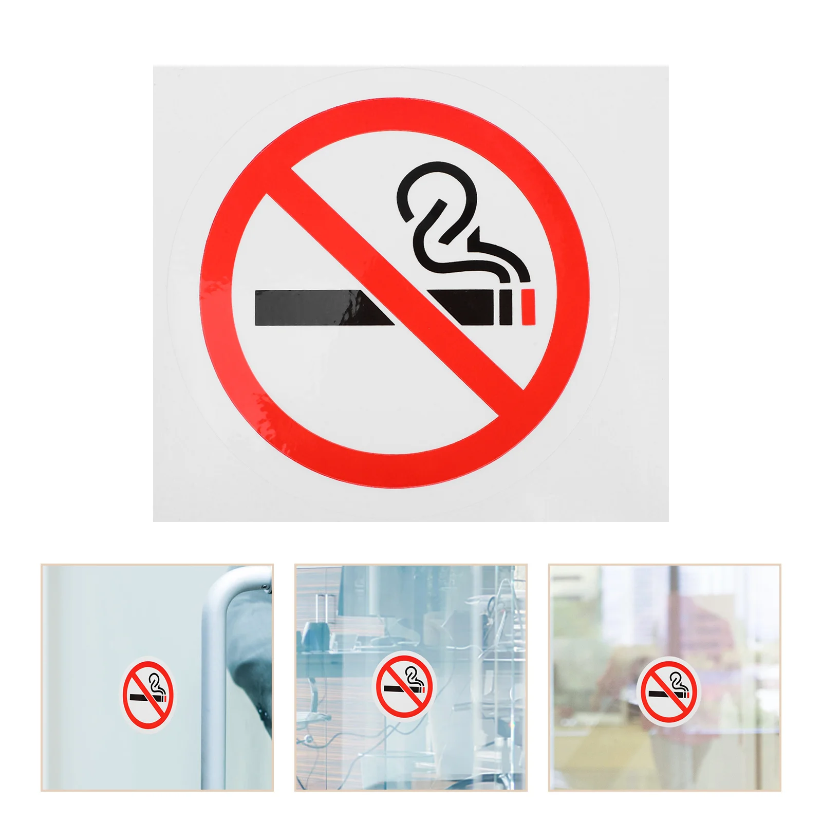 

20Pcs No Smoking Stickers Bright Adhesive No Smoking Signs for Offices Business Cars Indoor Outdoor Use Stickers