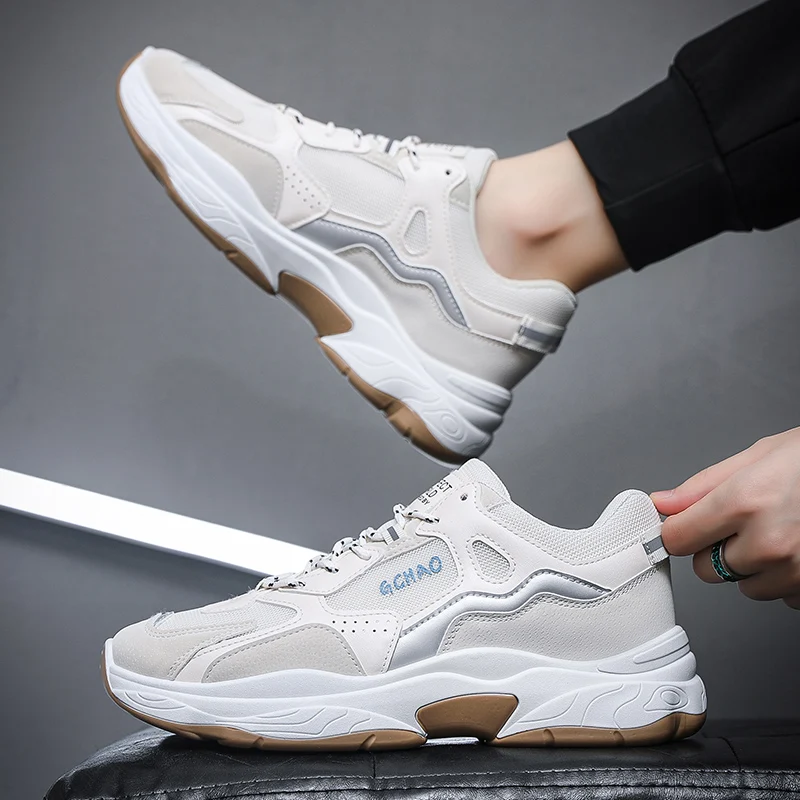 

2025 Men's 4-Season Breathable Mesh Shoes - Stylish Chunky Dad Sneakers, Non-Slip Wear-Resistant Casual Sports Shoes