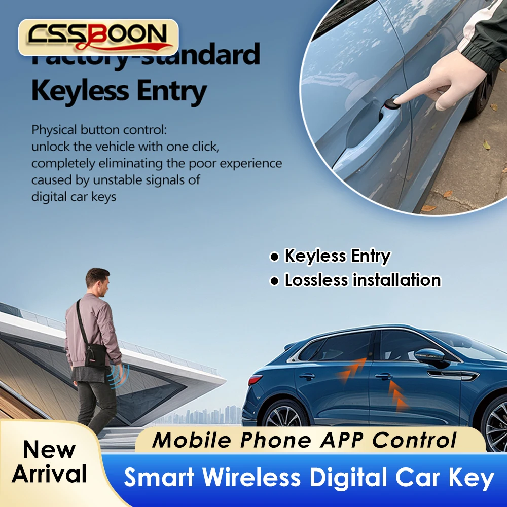 Vehicle Physical Button Automatic Door Opening System Phone APP Control Easy Installation Wireless Digital Car Key for Universal