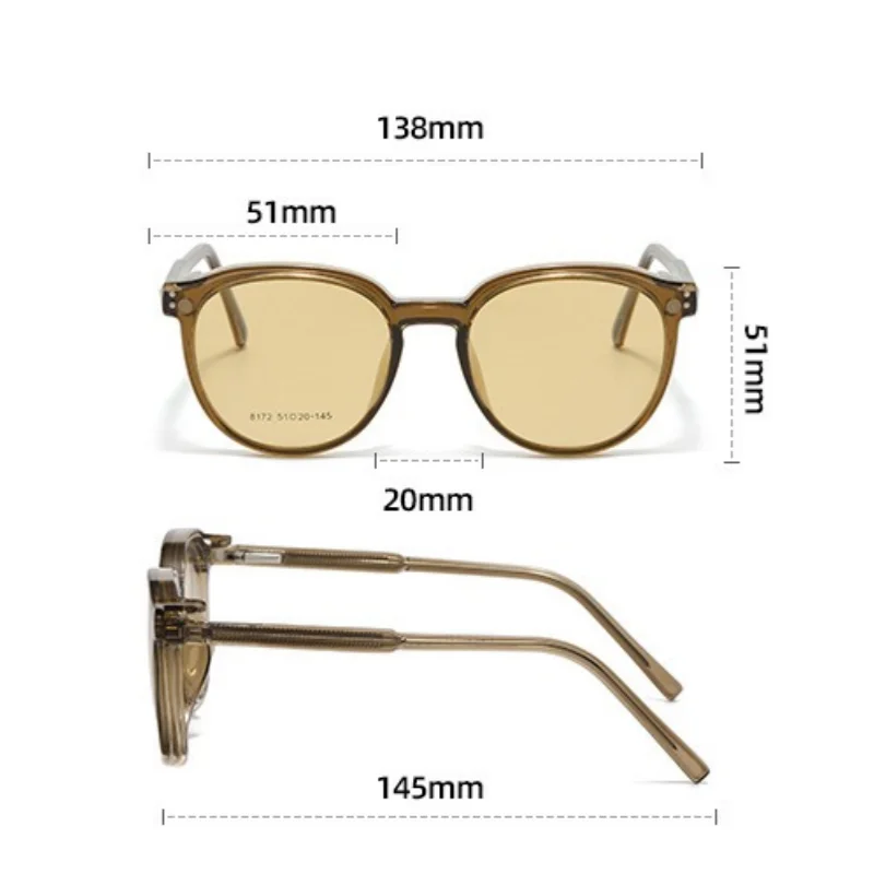 Clip On Sunglasses Polarized Sunglasses TR90 Myopia glasses frame 2 in 1 fashion Optical Shade Prescription Eyewear