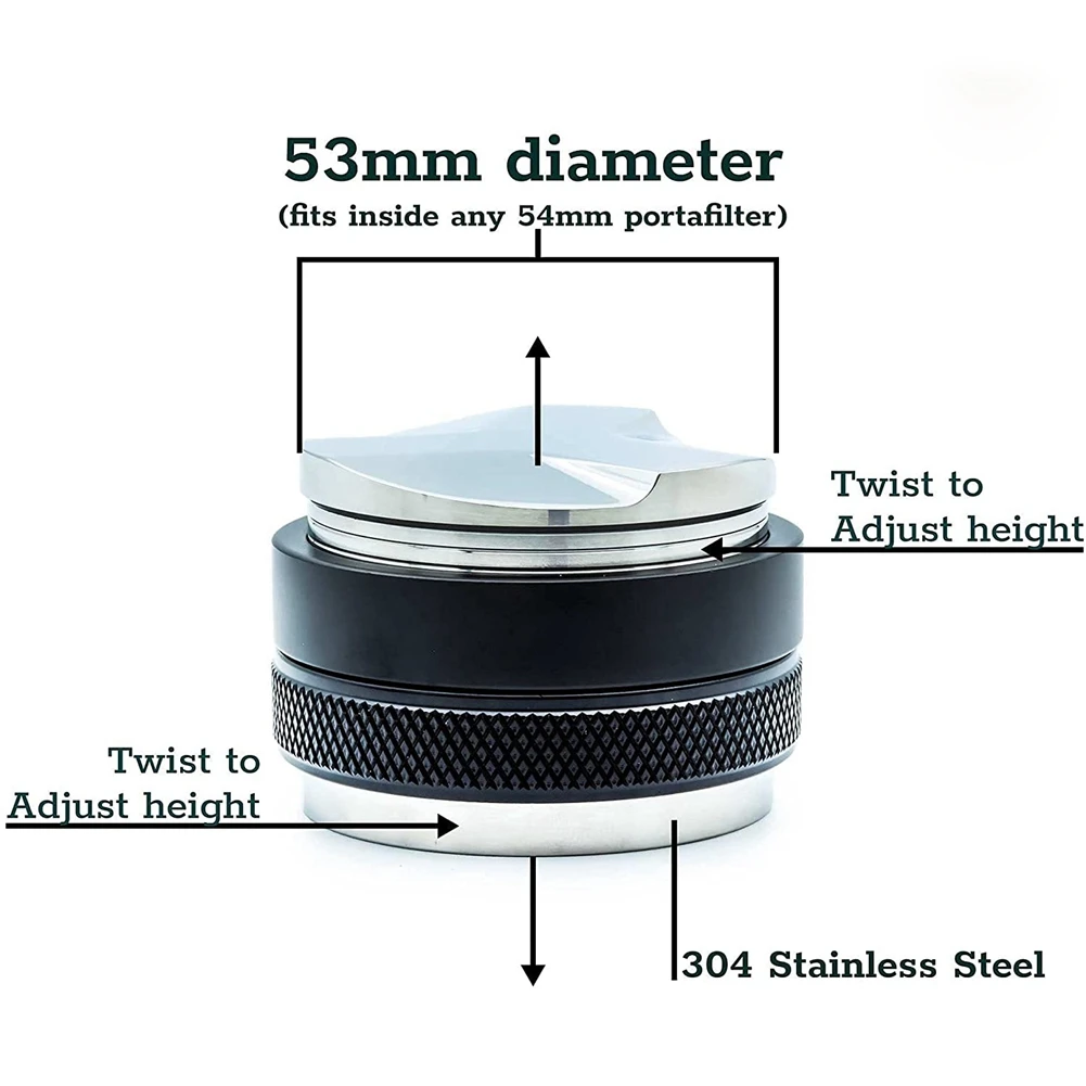 Portaffiter sem fundo de café A02V 54 mm + distribuidor de café de 53 mm e adulteração + tapete de compactação para o       Breville Barista Expresso