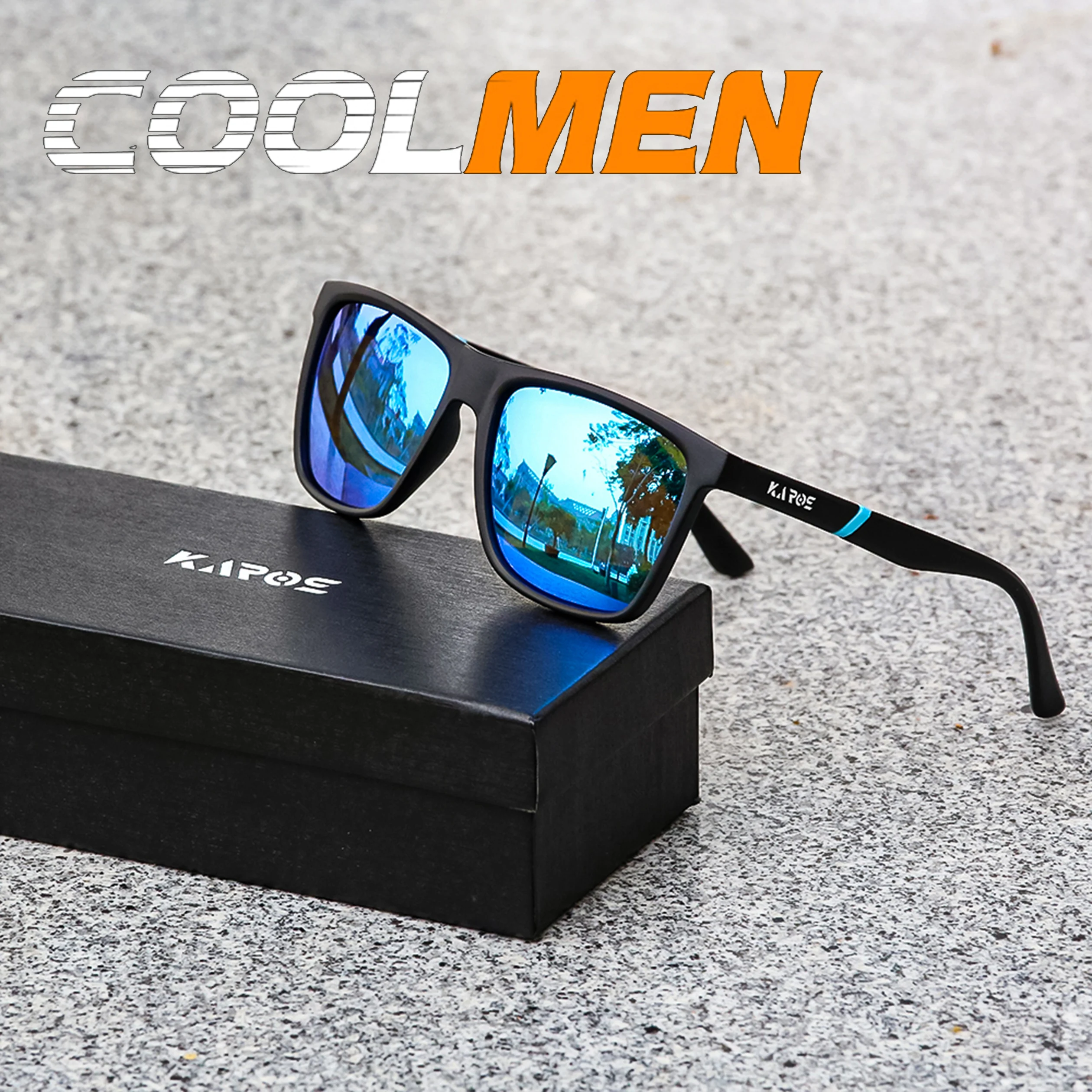 

COOLMEN Polarized Sunglasses Driving Outdoor Travel Ultralight UV400 Eyewear Men Women Sports Fishing Mirror Sun Glassses YZ2015