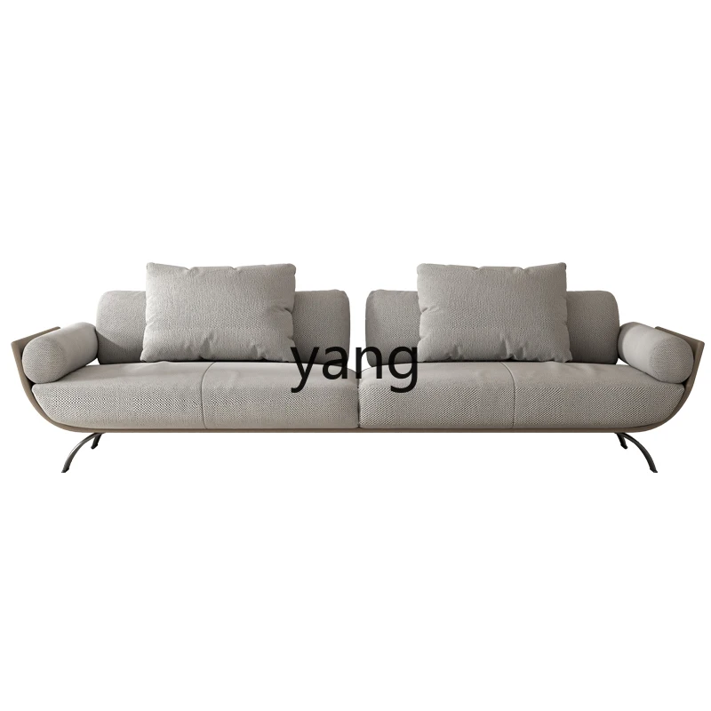

LMM minimalist living room combination leather sofa modern minimalist double sofa