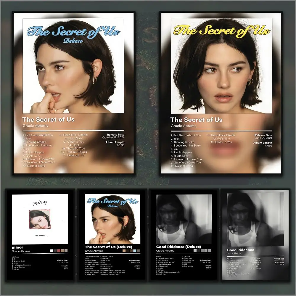 G-Gracie Abrams Rapper Album Poster Home Living Bed Room Bar Hallway Sticky Wall Printing Waterproof Aesthetic Decor