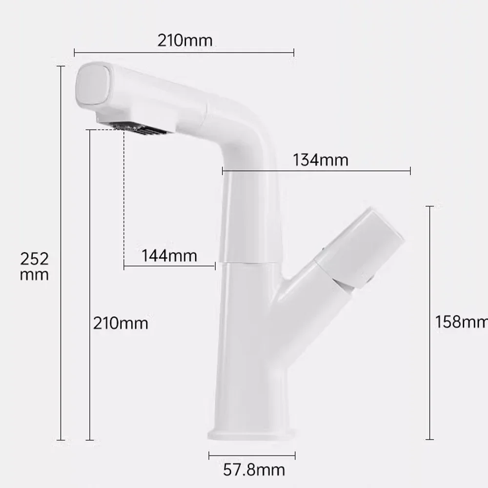 Bathroom Pull Out Sink Faucet Hot Cold Water Mixer Tap Lift Up Down Basin Faucet 360 Degree Rainfall Stream Sprayer Head ﻿ ﻿