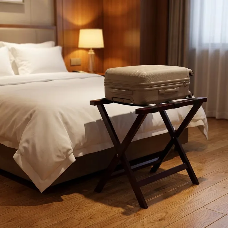 Solid Wood Storage Rack Hotel Room Luggage Rack Fashionable ly Adjustable Luggage Stand Hotel & Restaurant Supplies