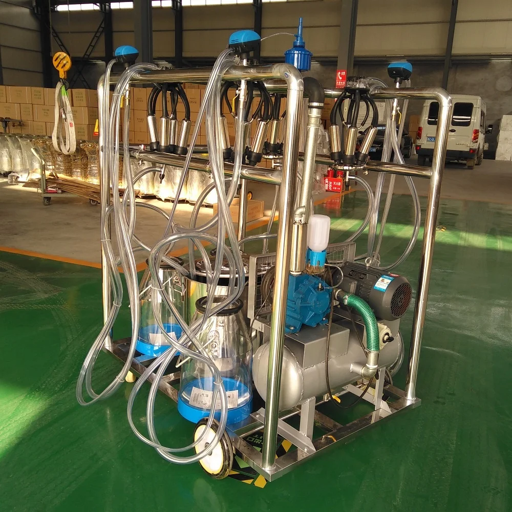 

Mobile Milking Machine with Four Milk Buckets