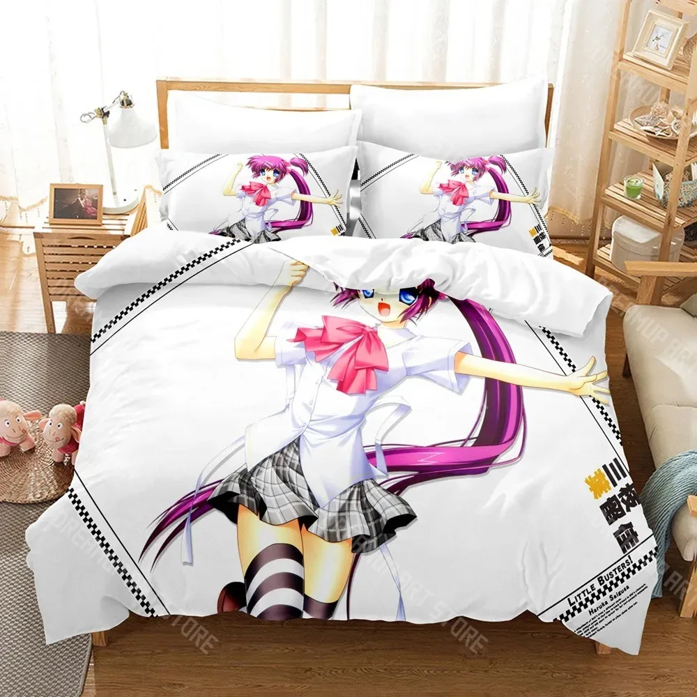 3D Printed Little Busters! Anime Bedding Set for Boys Girls Duvet Cover Pillowcase Twin Queen King Full Single Double Sizes