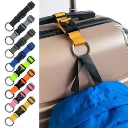 2pcs Portable Luggage Strap Travel Jacket Gripper Luggage Adjustable Suitcases Belt For Carry On Bags Add Bag Handbag Clip