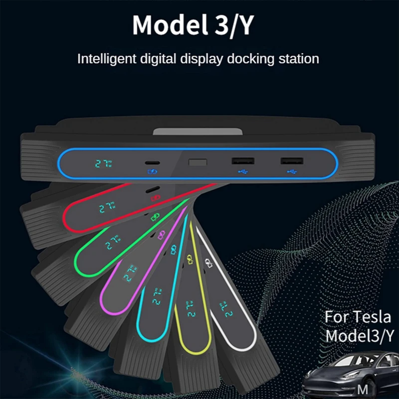 USB Charger Applicable For 2021-2023 Tesla Model3, Modely Model Center Console Adapter