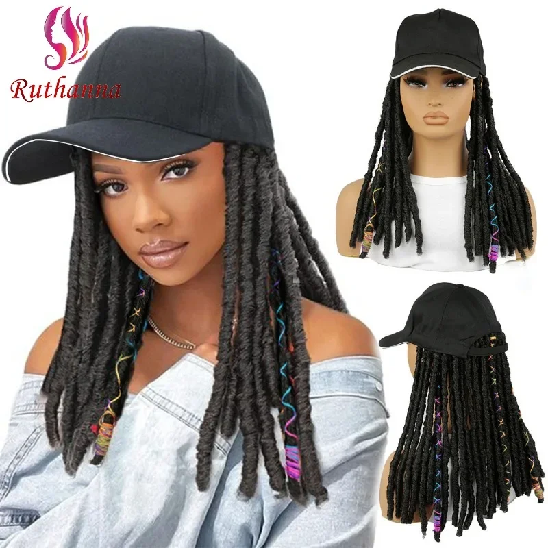 

Braided Hip Hop Baseball Cap Hair Wig Synthetic Cap Wig With 14 Inch Braiding Hair for Women Girls Hat with Box Braids Wig Hair