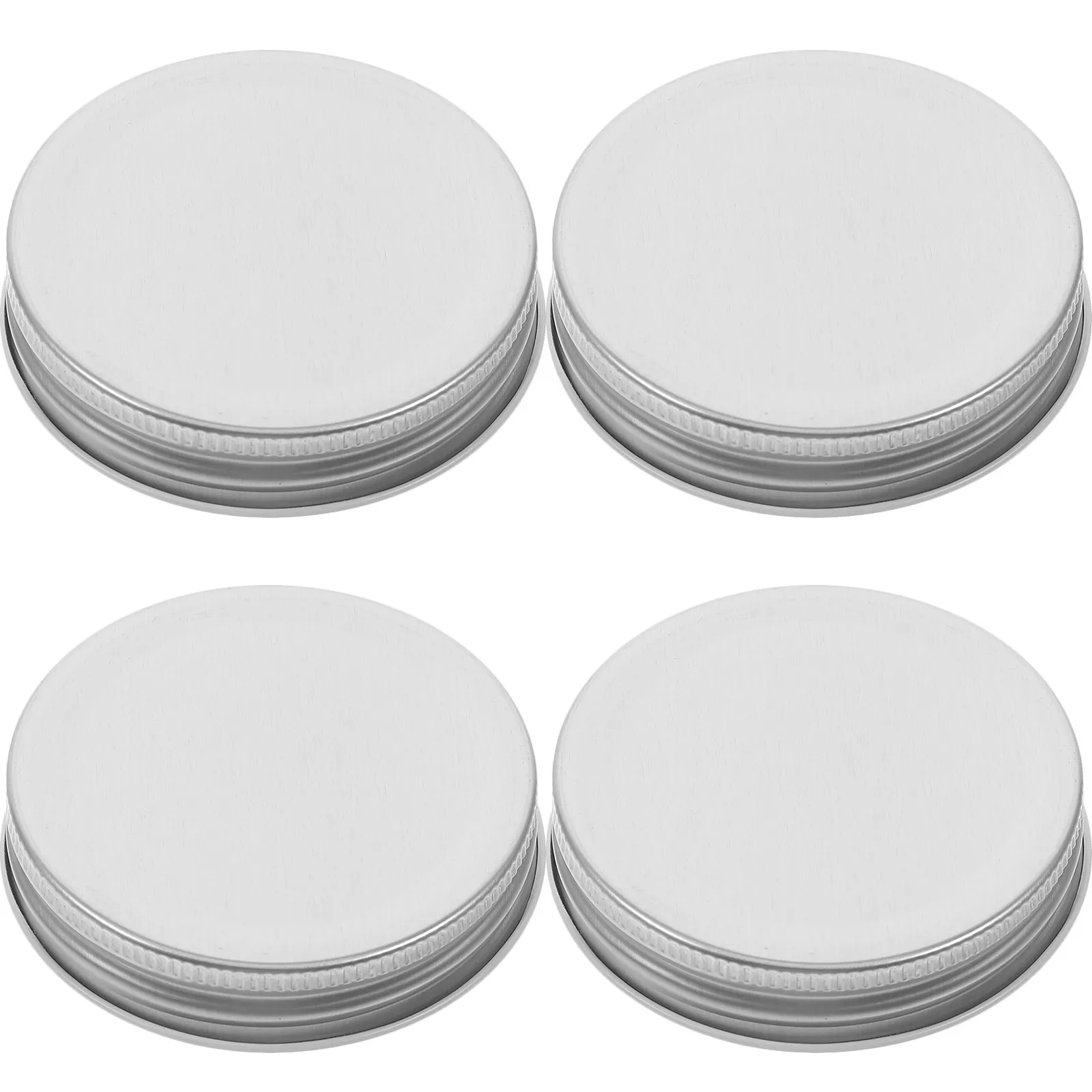 

4Pcs Metal Mason Jar Lids Tin Sealing Caps Tight Fit Whorl Shape Aluminum Lid Secure Hold No Leak Travel Storage Lid Jar Cover