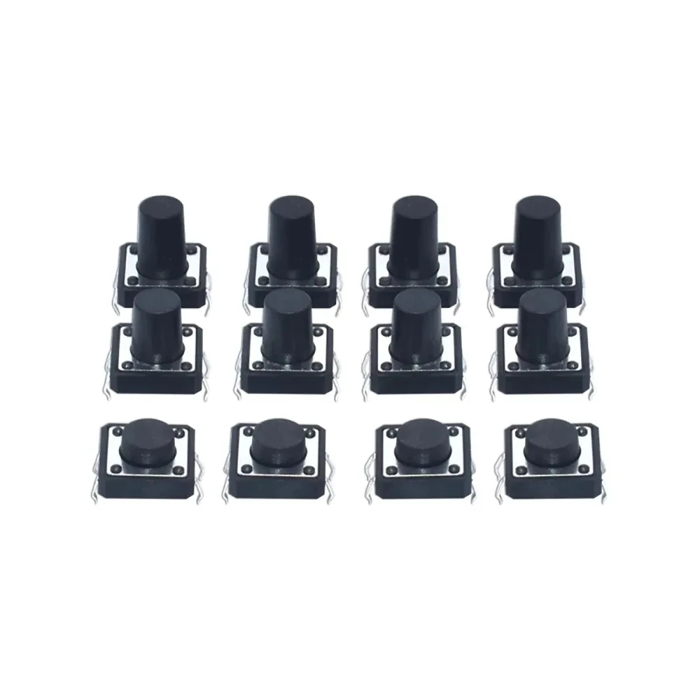 20PCS 12x12 12*12*4.3mm 5mm 6 7 8 9 10 11 12 13 14 15 16 17 4Pin Tactile Tact Push Button Micro Switch Self-reset DIP Switches