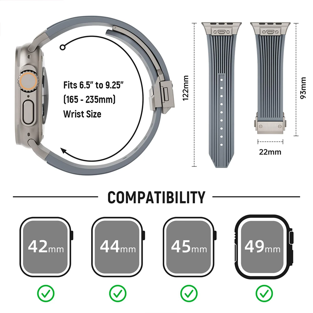 الرجال المطاط حزام ل أبل الترا 3 49 مللي متر سلسلة 11 10 46 مللي متر الرياضة لينة الفرقة ل Iwatch 9 8 7 6 5 4 SE 3 44 مللي متر 45 مللي متر سوار #5