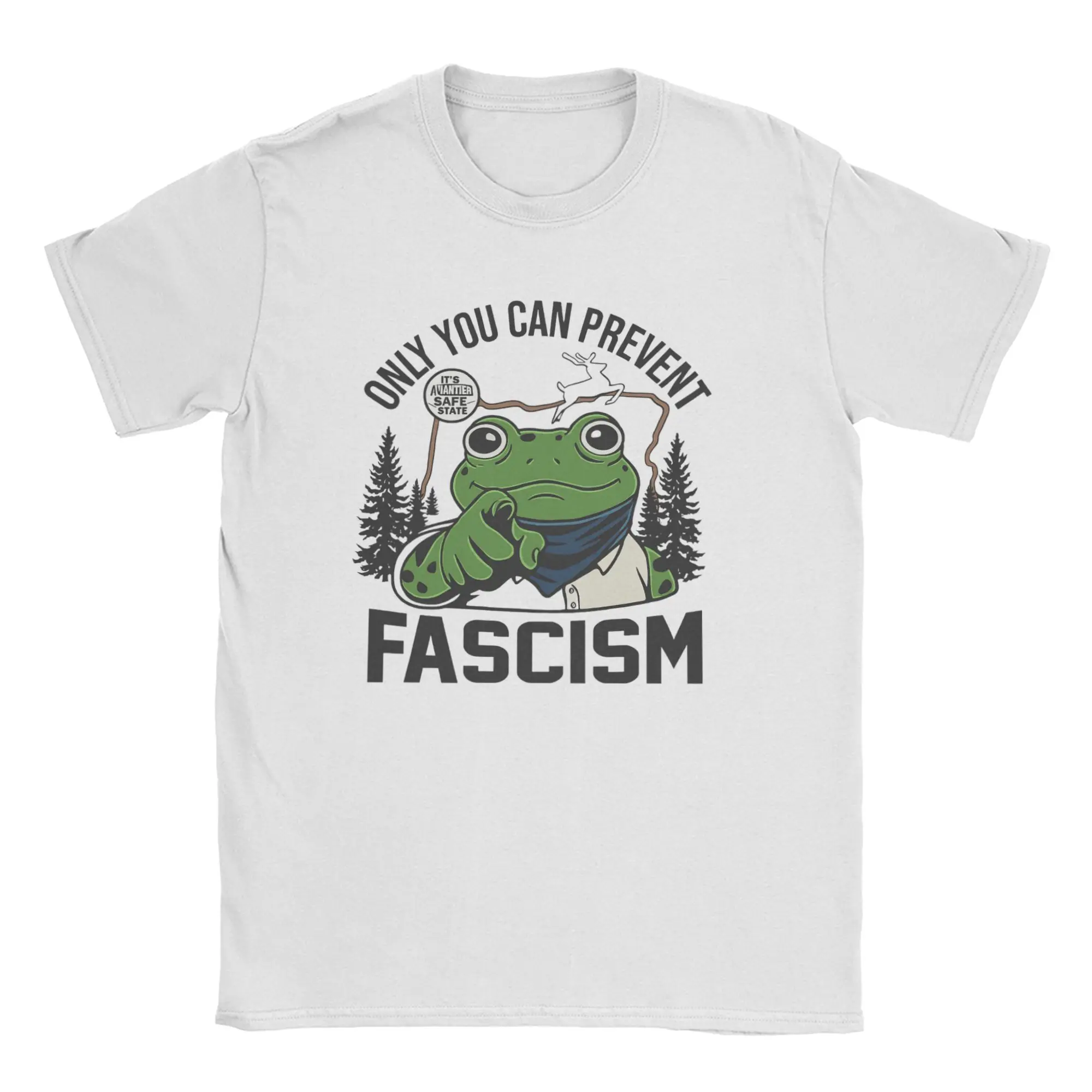 

Повседневная футболка, летняя футболка в стиле хип-хоп Portland Frog Resist, хлопковая футболка для взрослых Y2K, одежда с короткими рукавами и базовым узором