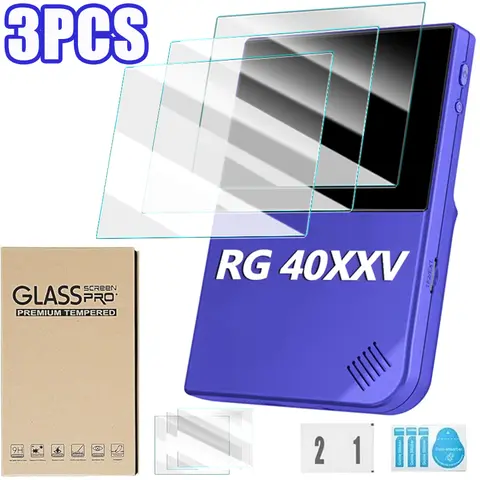 Anbernic RG40XXV 휴대용 게임 콘솔 화면 보호 필름 용 3-1PCS 강화 유리 RG40XXV 용 안티 스크래치 풀 커버 필름