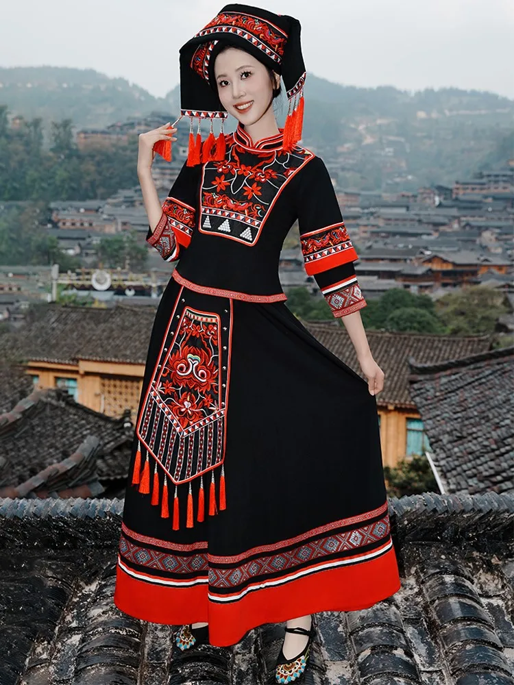 

Ethnic adult female costumes performance dance