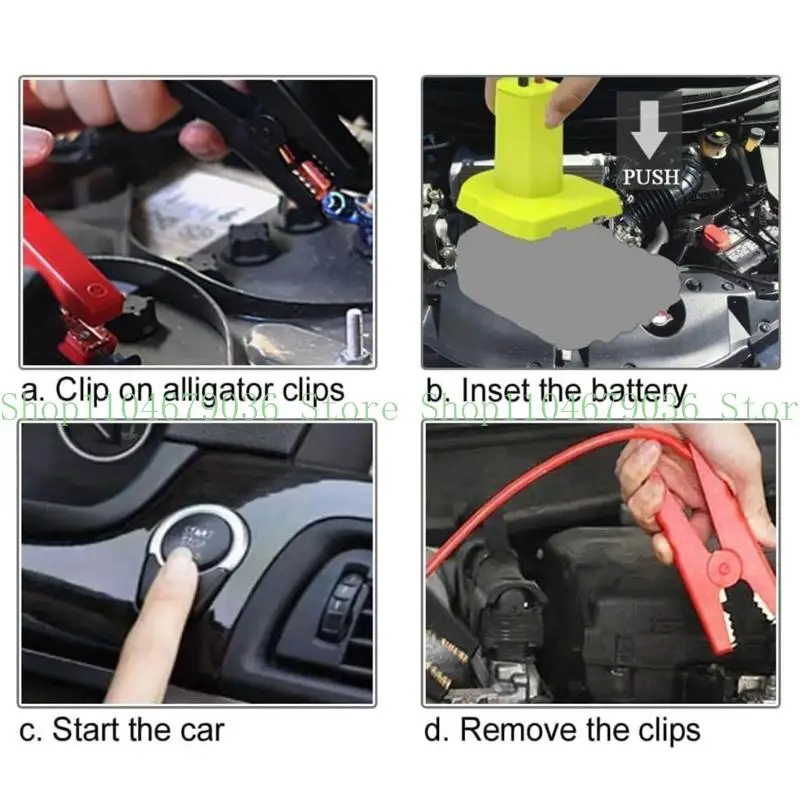 652F Heavy Duty Automotive Jump Starter Cable Clamps For All Vehicles Including Motorcycles Emergency Use Portable Always Ready