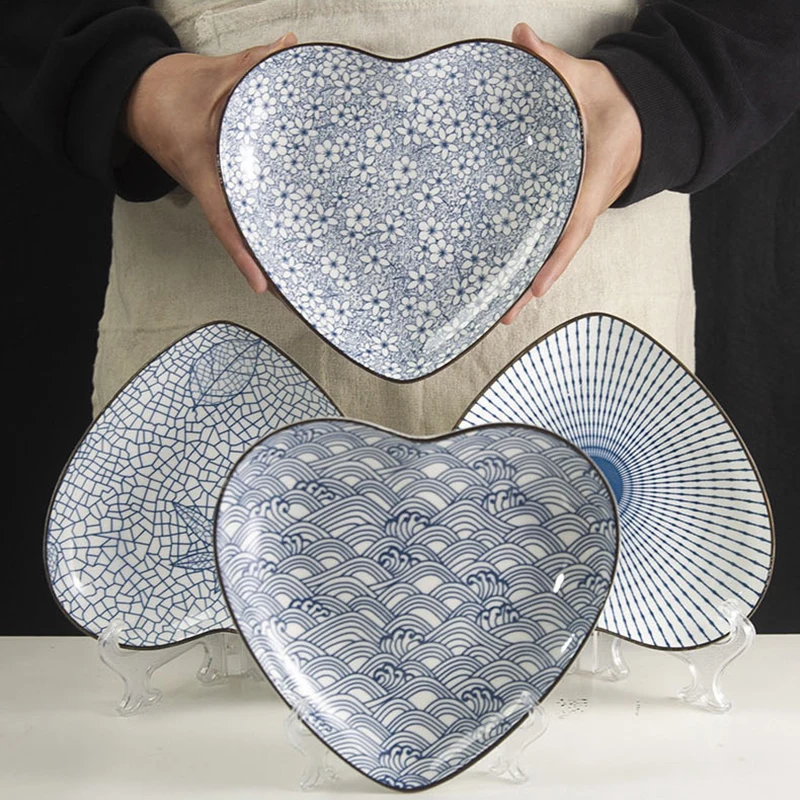 

Nordic Wedding Plate Set Aesthetic Microwaveable Ceramic Dessert Salad Sushi Plate Japanese Pratos De Jantar Kitchen Tableware