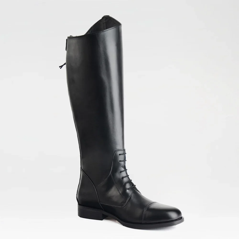 Bota jodhpur clássica vintage com zíper reto, equipamento equestre, botas de cavaleiro masculinas e femininas são personalizáveis