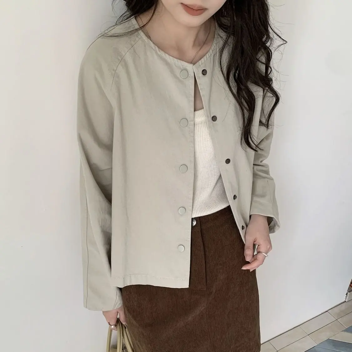 

Bomber Jackets Custom Design Womens Autumn Jacquard V-Neckcollar Fluffy Ethnic Gentle Striped Clubwear Niche Decorative Flexible