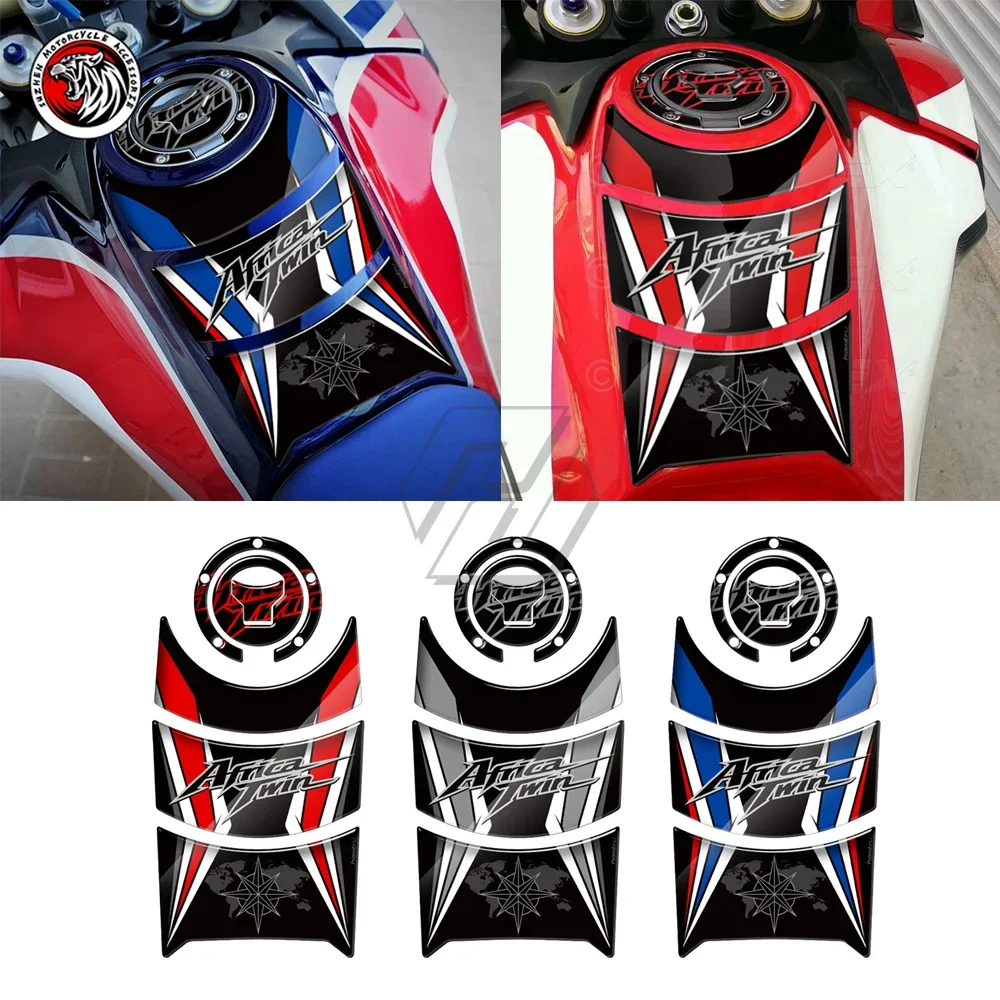 Verwendet für 3D Motorrad Kraftstoff Tankdeckel Aufkleber Tank Pad Schutz Passend für Honda CRF1000L Africa Twin 2016-2019