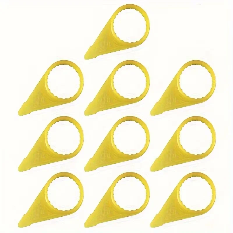 10pcs 32mm Tire Nut Indicator - Easy-To-Use Automotive And Truck Hub Bolt Loosening Detector Yellow Plastic Tire Nut Indicator