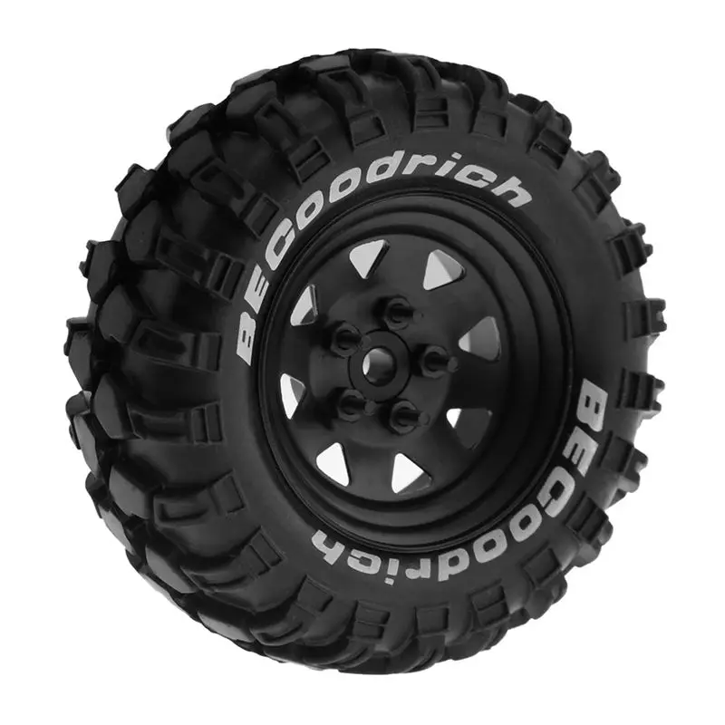 ABUM-Metal 1.9Inch Beadlock Wheel Tires For 1:10 RC Crawler Car Axial SCX10 90046 TRX4 Redcat GEN8 Replacement Accessories White