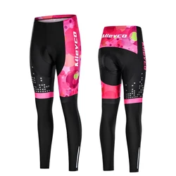 MIEYCO Women Anti-shock Cycling Pants Mountain Bike Cycling Trousers Anti-sweat 3D Anti Slip Padded Gel Racing Bicycle Pants